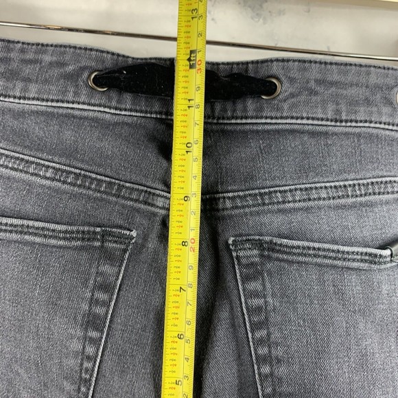 Joe’s Jeans Sz 28  The Callie Velvet Trim High Waist Crop Bootcut Jeans Gray - Picture 15 of 16